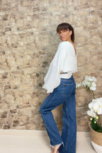 Load image into Gallery viewer, Blusa Rose blouse, shirt white or blue sky