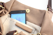 Load image into Gallery viewer, Weekend bag, leather bag, made of very soft italian leather. Personalized with name.