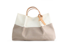Load image into Gallery viewer, Anna TOTE bag and HAND bag made of canvas and italian leather personalized