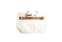 Load image into Gallery viewer, Olivia TOTE bag, Shopping bag made of canvas and italian leather, personalized with your name