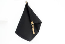 Load image into Gallery viewer, Cleo CONVERTIBLE BACKPACK in bag, canvas and leather backpack, Black color.
