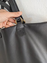 Load image into Gallery viewer, Double Face bag: Italian leather and tweed fabric, TOTE bag and shoulder bag. Rebecca Bag