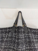 Load image into Gallery viewer, Double Face bag: Italian leather and tweed fabric, TOTE bag and shoulder bag. Rebecca Bag