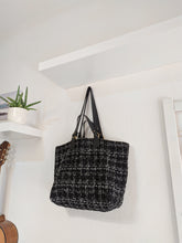 Load image into Gallery viewer, Double Face bag: Italian leather and tweed fabric, TOTE bag and shoulder bag. Rebecca Bag