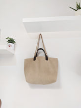 Load image into Gallery viewer, Double Face bag: Italian leather and Map fabric, TOTE bag and shoulder bag. Rebecca Bag