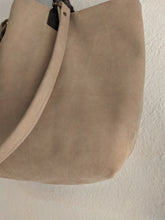 Load image into Gallery viewer, Double Face bag: Italian leather and Map fabric, TOTE bag and shoulder bag. Rebecca Bag