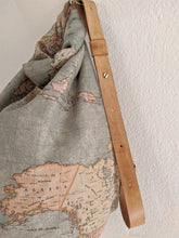 Load image into Gallery viewer, Cleo CONVERTIBLE BACKPACK in bag, LIMITED EDITION, maps fabric