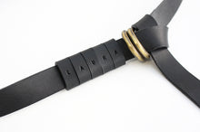 Load image into Gallery viewer, Clutch, Waist bag, belt bag, leather belt, made of very soft nappa leather, black. Waist bag