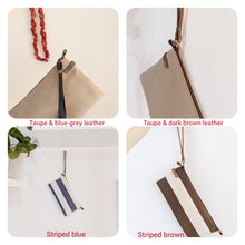Load image into Gallery viewer, Canvas and Leather clutch bag and crossbody bag, ADA clutch
