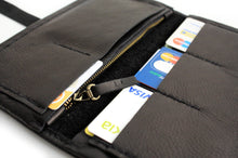 Load image into Gallery viewer, Cris leather wallet black color. Customizable wallet with your initials