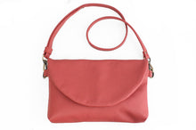 Load image into Gallery viewer, Leather CROSS-BODY bag made of italian leather  color red. Sofia leather crossbody bag