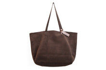 Load image into Gallery viewer, Anita TOTE bag, Shoulder bag made of brown chocolate LEATHER personalized with your name