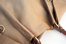 Load image into Gallery viewer, Weekend bag, canvas and leather bag, made of water resistant fabric brown personalized bag with name