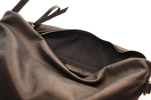 Leather cross-boby bag made of italian Black leather. Silvie leather shoulder bag
