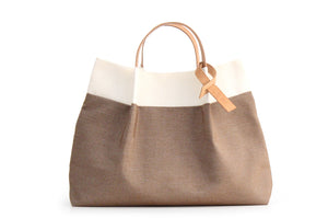 Anna TOTE bag and HAND bag made of canvas and italian leather personalized