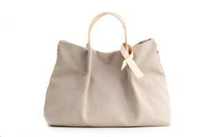 Anna TOTE bag and HAND bag made of canvas and italian leather personalized
