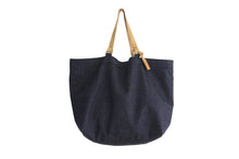 Load image into Gallery viewer, Olivia TOTE bag, Shopping bag made of Denim and italian leather personalized with your name