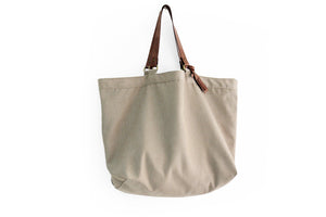 Olivia TOTE bag, Shopping bag, Shopper bag made of canvas and italian leather personalized with name