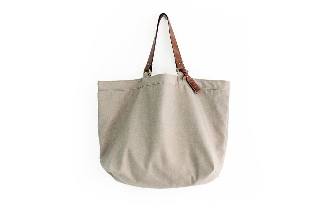Olivia TOTE bag, Shopping bag, Shopper bag made of canvas and italian leather personalized with name