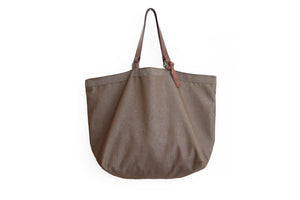 Olivia TOTE bag, Shopping bag, Shopper bag made of canvas and italian leather personalized with name