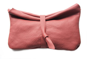 Red Leather clutch bag - Clutch CRIS, very soft leather / nappa bag, red