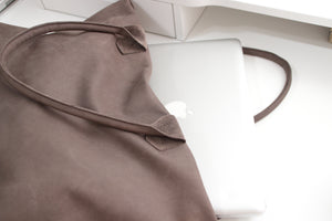 Leather tote bag, SHOULDER BAG made of italian Brown Chocolate leather. Mia leather shoulder bag