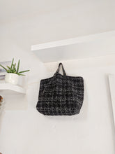 Load image into Gallery viewer, Double Face bag: Italian leather and tweed fabric, TOTE bag and shoulder bag. Rebecca Bag