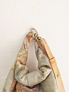 Cleo CONVERTIBLE BACKPACK in bag, LIMITED EDITION, maps fabric