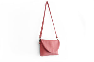 Leather CROSSBODY bag made of italian leather  color black or red. Sofia leather crossbody bag