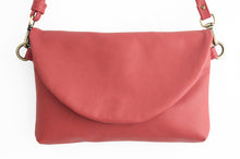 Load image into Gallery viewer, Leather CROSS-BODY bag made of italian leather  color red. Sofia leather crossbody bag