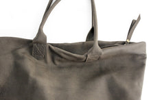 Load image into Gallery viewer, Leather tote bag, SHOULDER BAG made of italian leather grey. Mia leather shoulder bag
