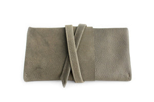 Wallet Cris, leather wallet color grey leather wallet for women. Cris LEATHER WALLET