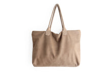 Load image into Gallery viewer, Leather tote bag, SHOULDER BAG made of italian Taupe leather. Mia leather shoulder bag