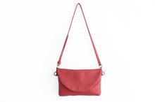 Load image into Gallery viewer, Leather CROSS-BODY bag made of italian leather  color red. Sofia leather crossbody bag