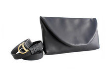 Load image into Gallery viewer, Clutch, Waist bag, belt bag, leather belt, made of very soft nappa leather, black. Waist bag