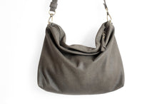 Load image into Gallery viewer, Leather crossbody bag, SHOULDER BAG made of italian Grey leather. Silvie leather crossbody bag