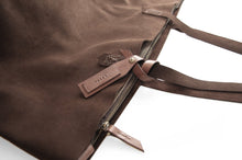 Load image into Gallery viewer, Anita TOTE bag, Shoulder bag made of brown chocolate LEATHER personalized with your name