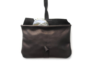 Stocking stuffer, Pochette CRIS, nappa leather bag /cosmetic bag / travel pouch, black