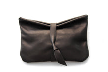 Load image into Gallery viewer, Stocking stuffer, Pochette CRIS, nappa leather bag /cosmetic bag / travel pouch, black