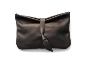 Stocking stuffer, Pochette CRIS, nappa leather bag /cosmetic bag / travel pouch, black