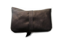 Load image into Gallery viewer, Stocking stuffer, Pochette CRIS, nappa leather bag /cosmetic bag / travel pouch, black